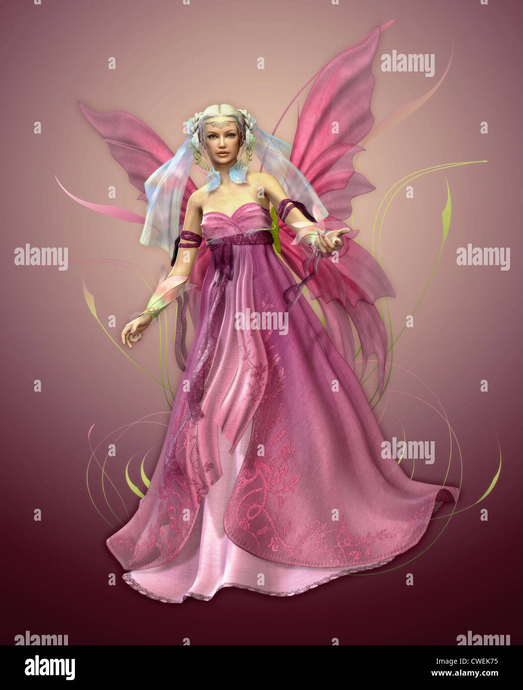 fantasy pink fairy dress Felicity Costume  and Wings Set length design of the dress is perfect for a night of dancing and twirling Renaissance Fantasy Fairy Dress Spring