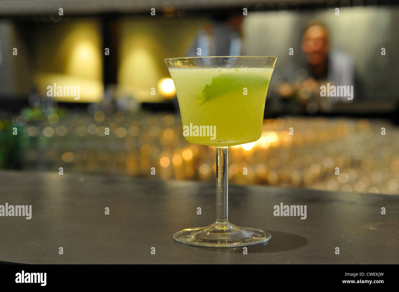 Vodka Cocktail on the bar at Baltic Bar and Restaurant, Blackfriars Road, London, SE1 Stock