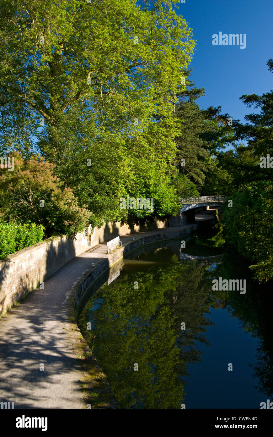 Kennet and Avon Canal; Sydney Gardens; Bath; Somerset, England, UK. Stock Photo