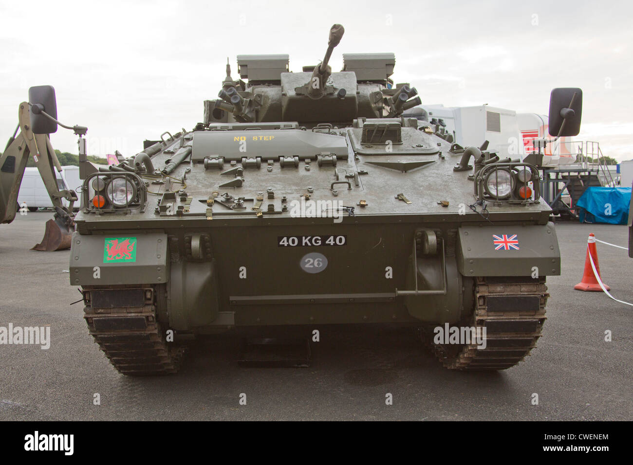 Royal welsh tank displaying at Pembrokeshire County Show Wales UK Stock Photo