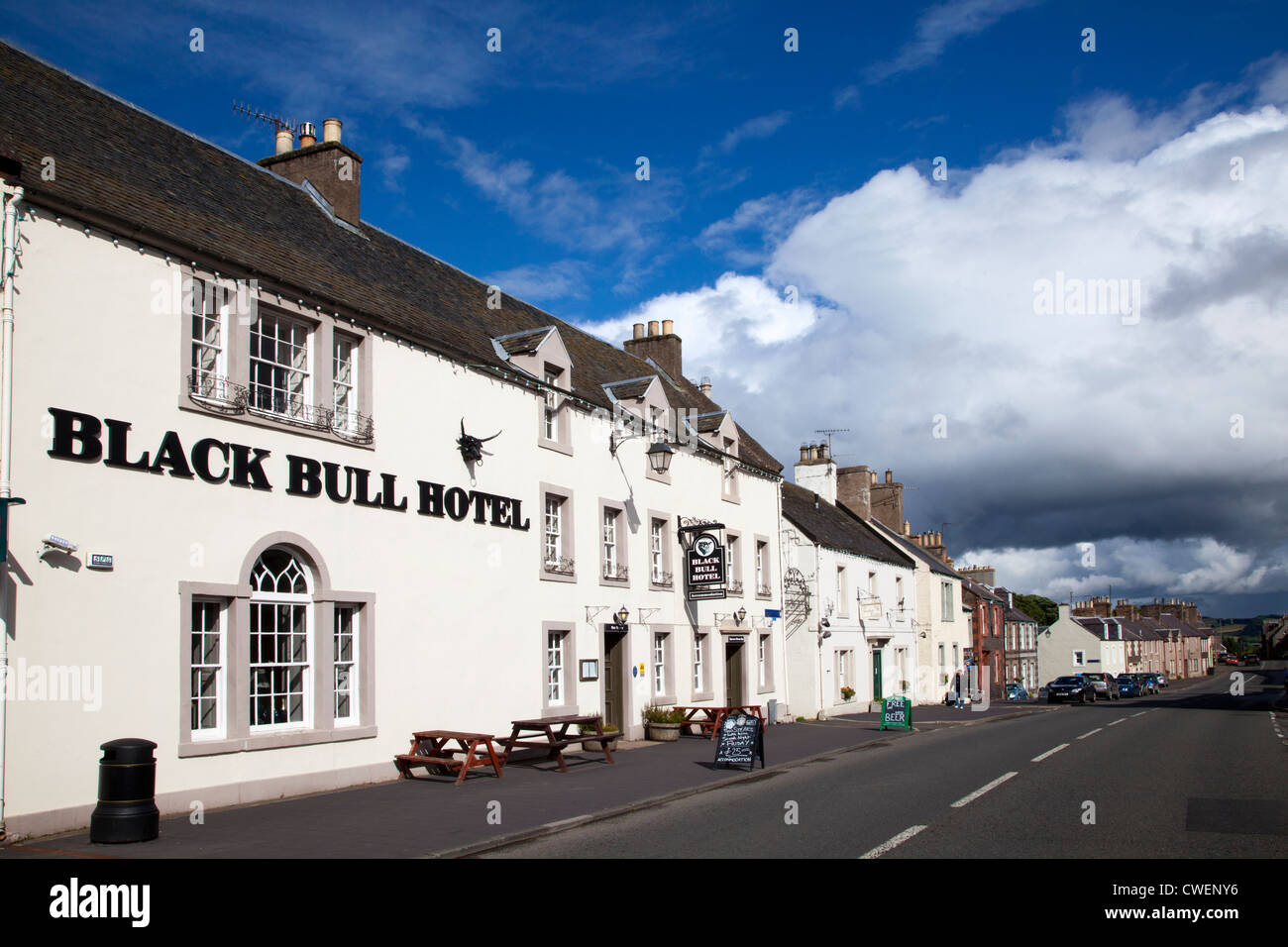 The Black Bull Hotel in the Market Place at Lauder Scottish Borders Scotland Stock Photo