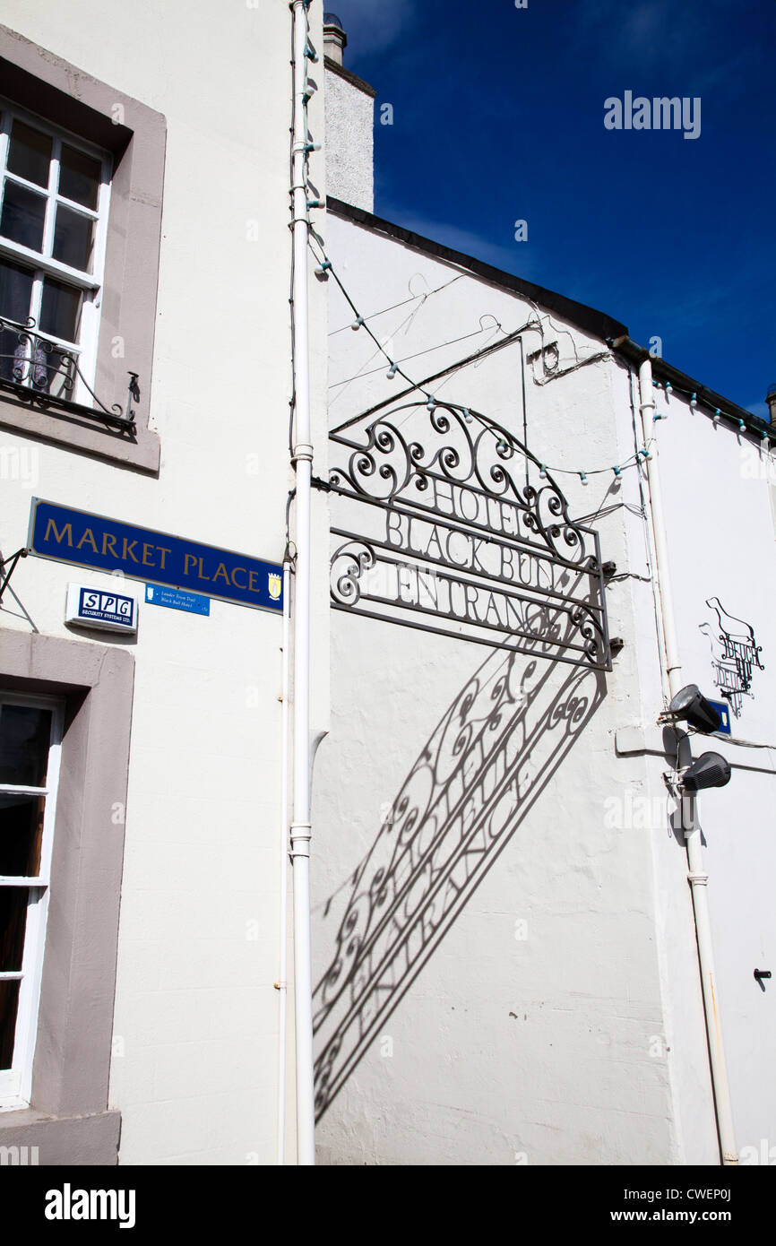 The Black Bull Hotel in the Market Place at Lauder Scottish Borders Scotland Stock Photo
