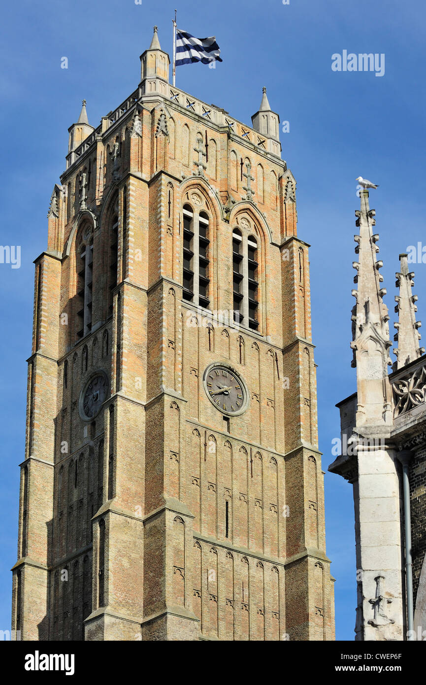 The belfry at Dunkirk / Dunkerque, Nord-Pas-de-Calais, France Stock Photo
