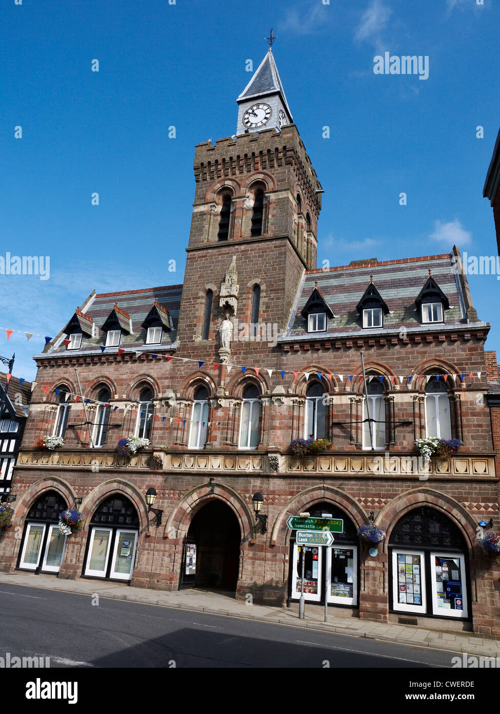 Congleton Town Hall home of information centre in Congleton Cheshire UK Stock Photo