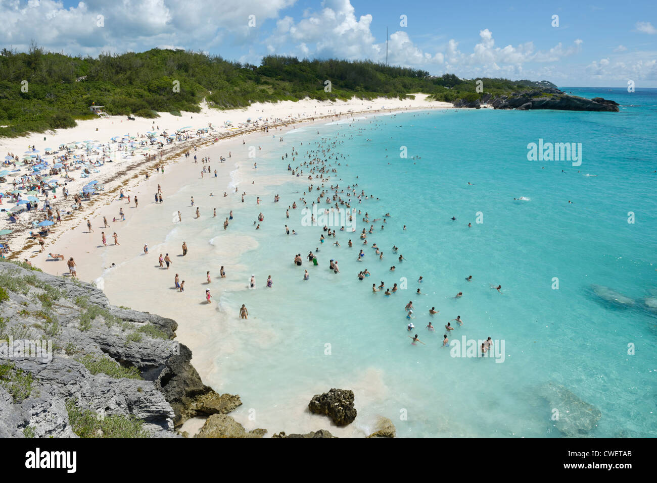 Horseshoe Bay Beach, Bermuda Stock Photo