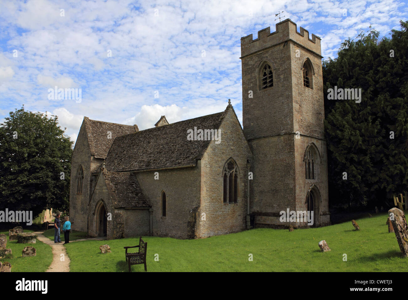 St Nicholas church Asthall Oxfordshire England UK Stock Photo