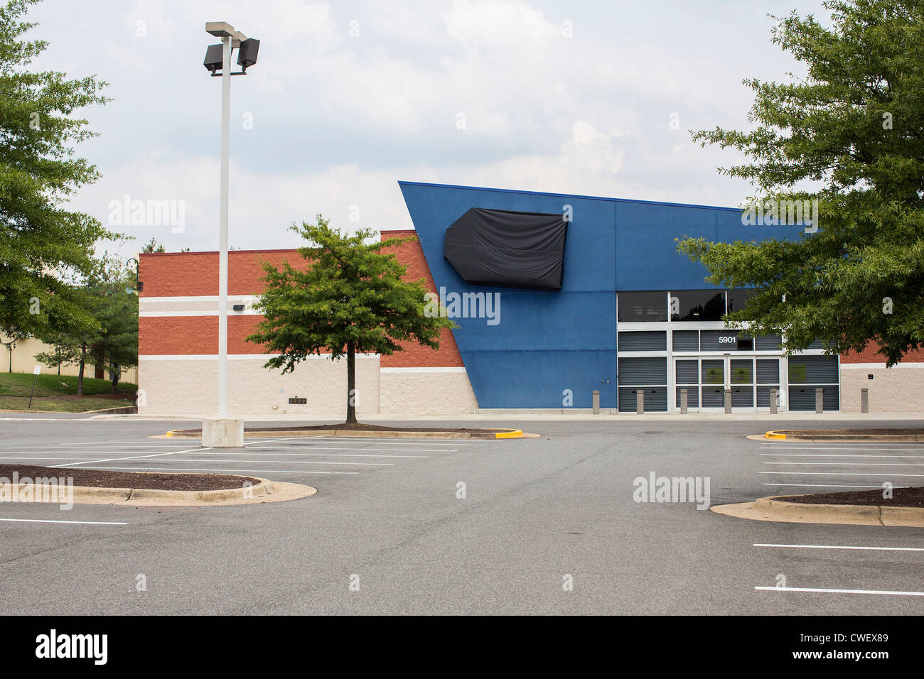 A closed Best Buy electronics retail store.  Stock Photo
