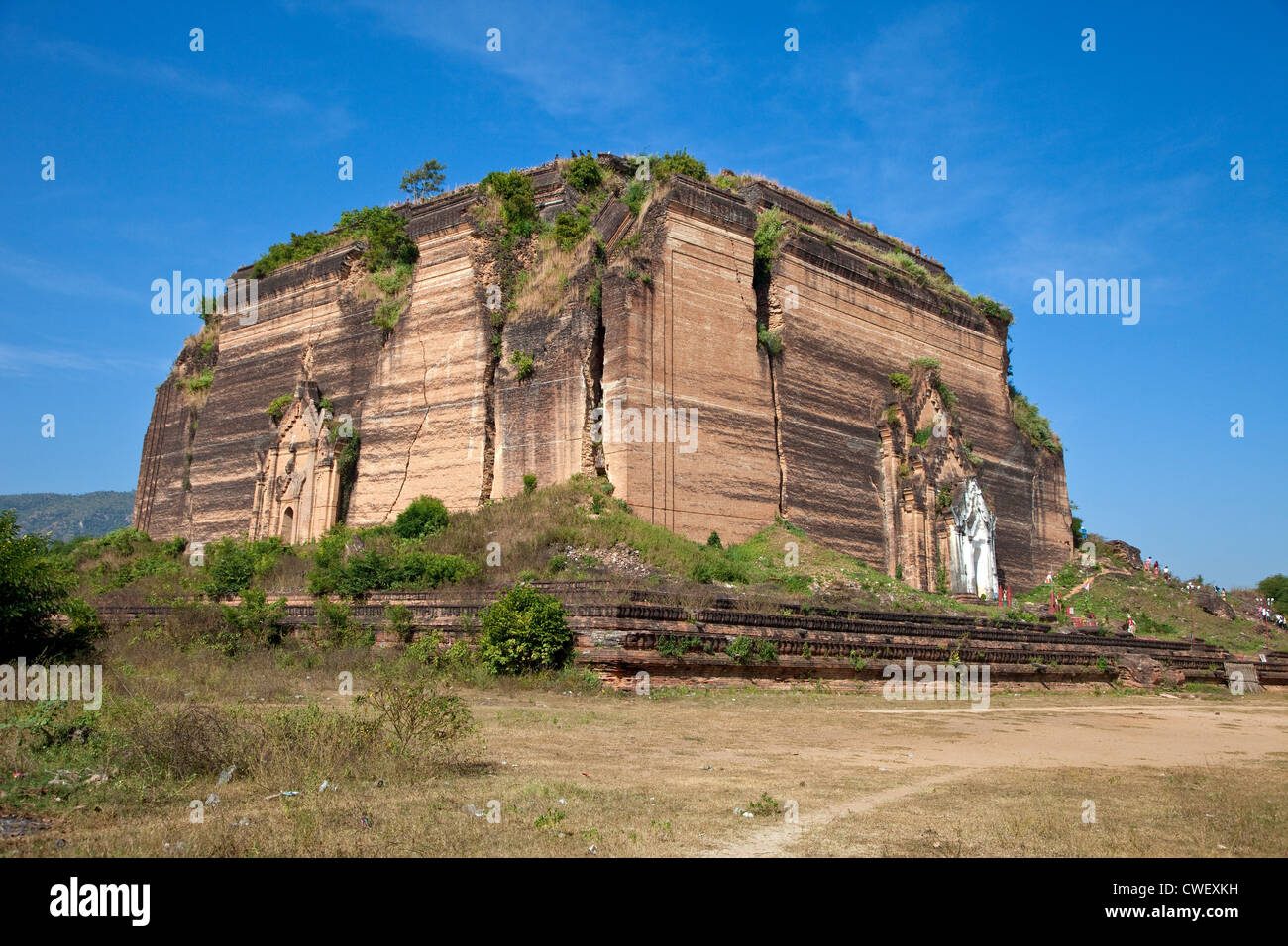 Myanmar, Burma. Mingun Paya, near Mandalay. Stock Photo