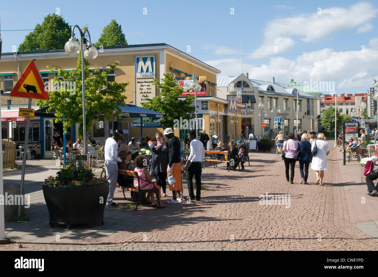 mariehamn aland isl;and islands town center finland sweden summer Stock Photo