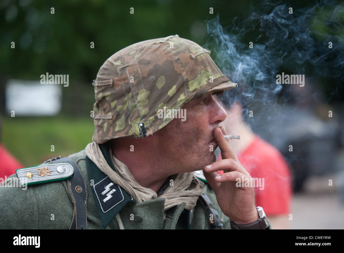 do germans smoke cigarettes 1940's German soldier with cigarette Stock Photo