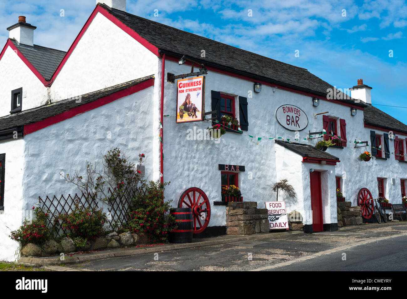 Irish country pub near Crolly Rosses Bay, in Donegal county, Republic