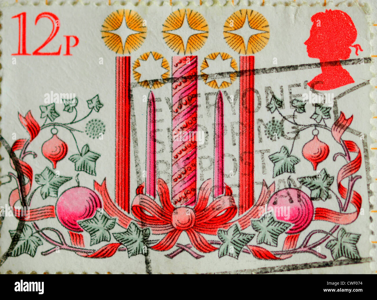 Great Britain Christmas postage stamp Stock Photo Alamy