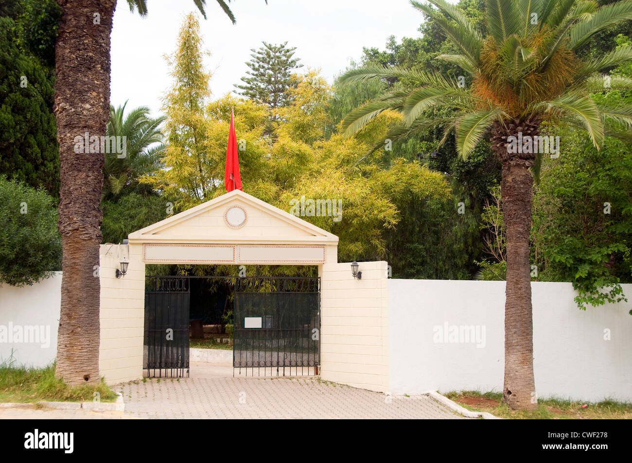entry private tennis club of Carthage Tunisia Stock Photo - Alamy
