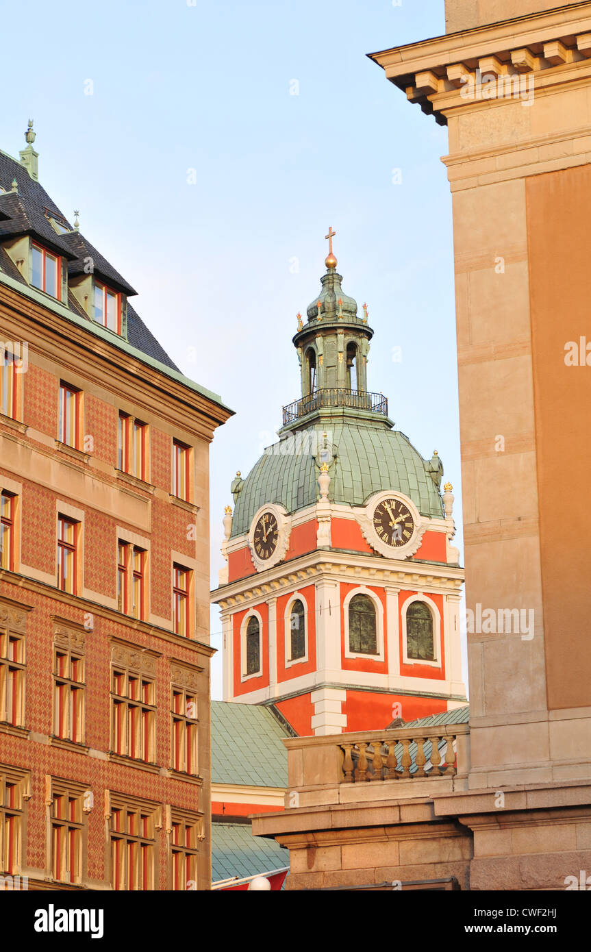 Architectural detail of St. Jacobs church in Stockholm, Sweden Stock Photo