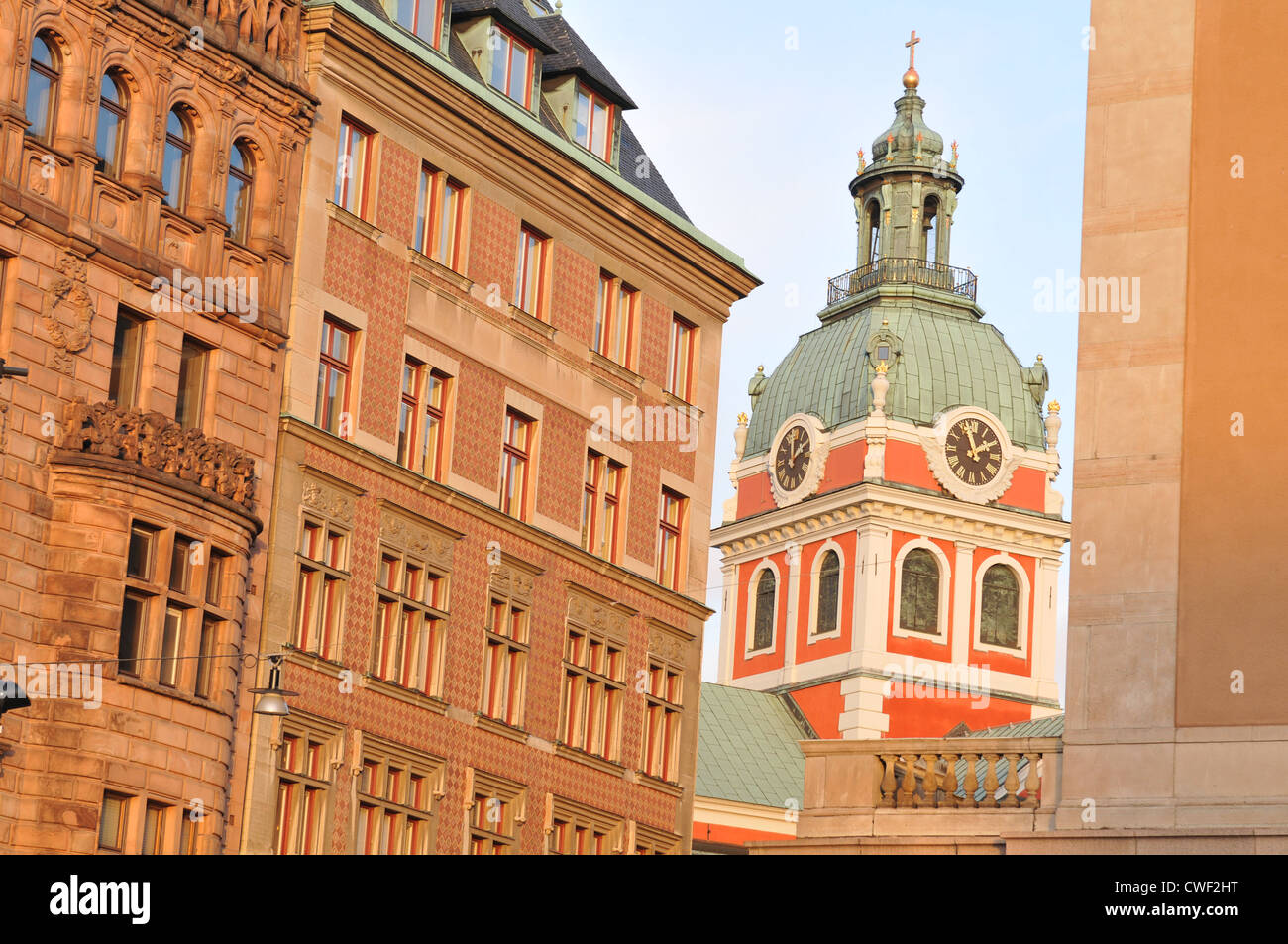 Architectural detail of St. Jacobs church in Stockholm, Sweden Stock Photo