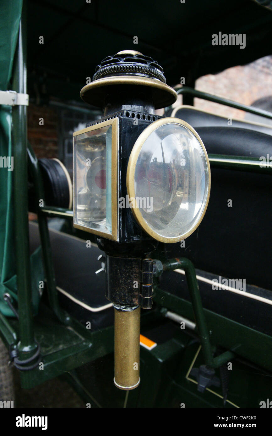 Oil lamp used on a horse drawn carriage Stock Photo Alamy