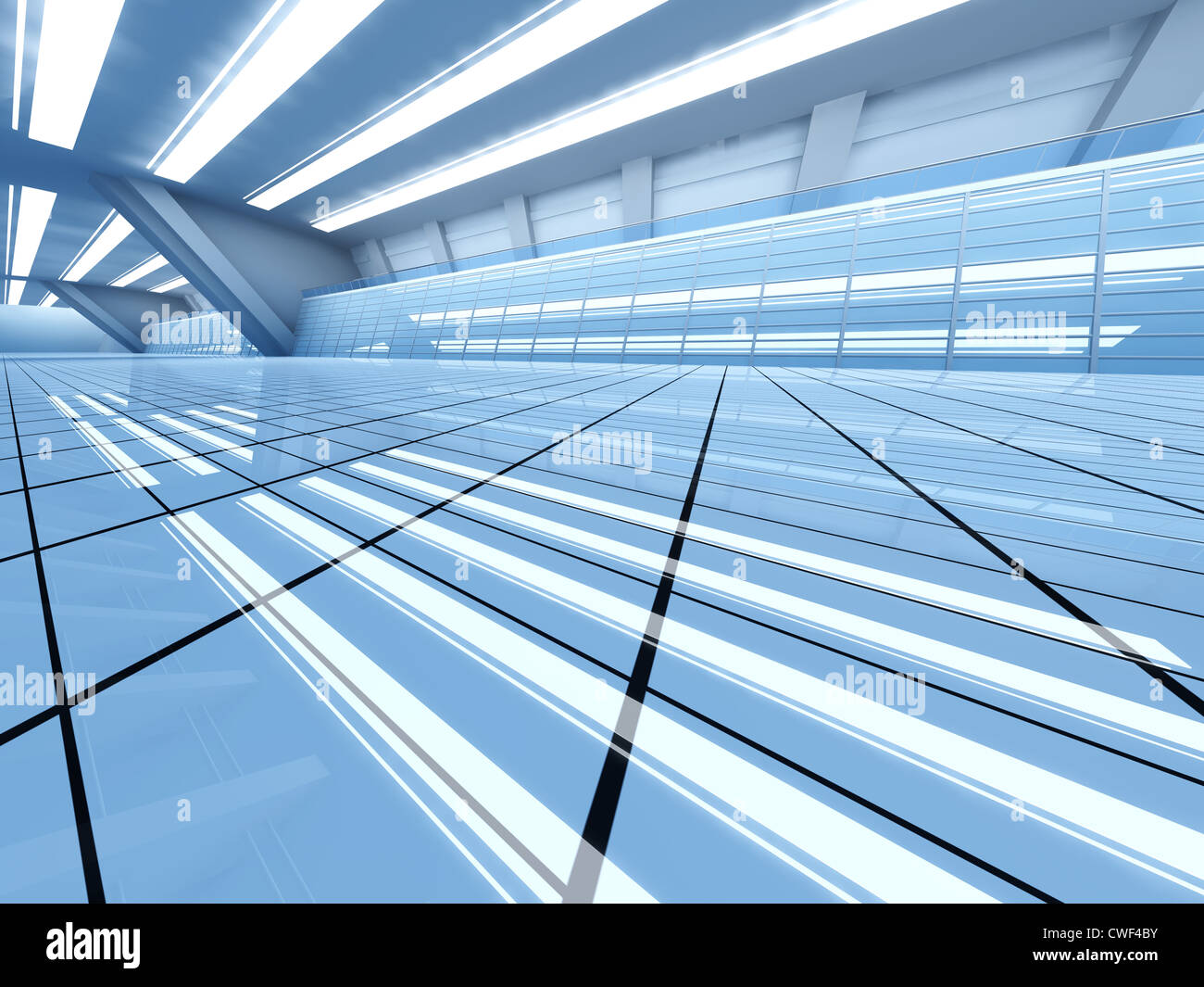 Airport architecture visualization. Stock Photo