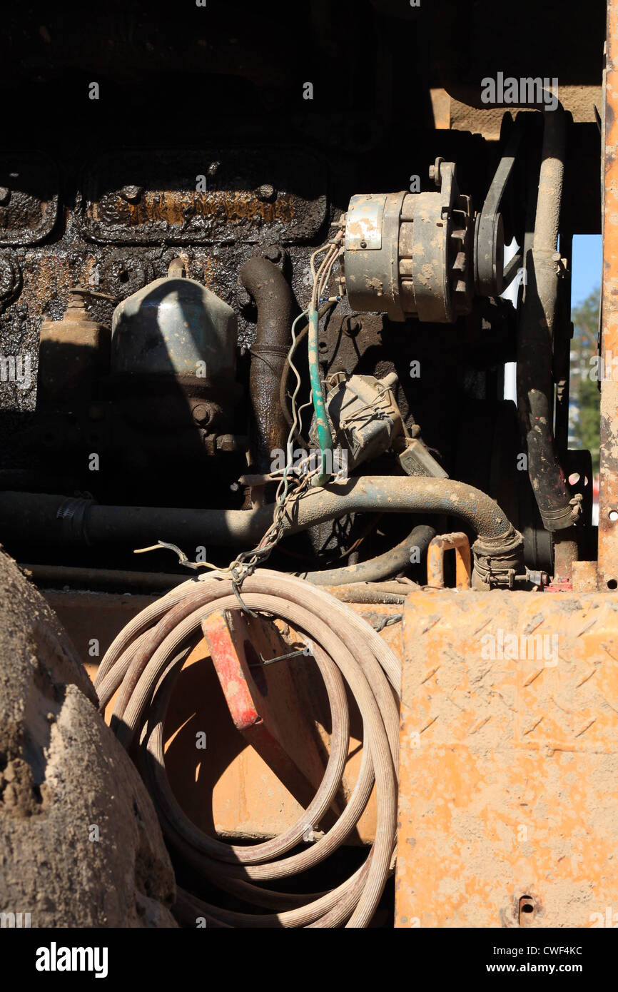 Heavy Duty Construction Equipment Parked at  Worksite Stock Photo