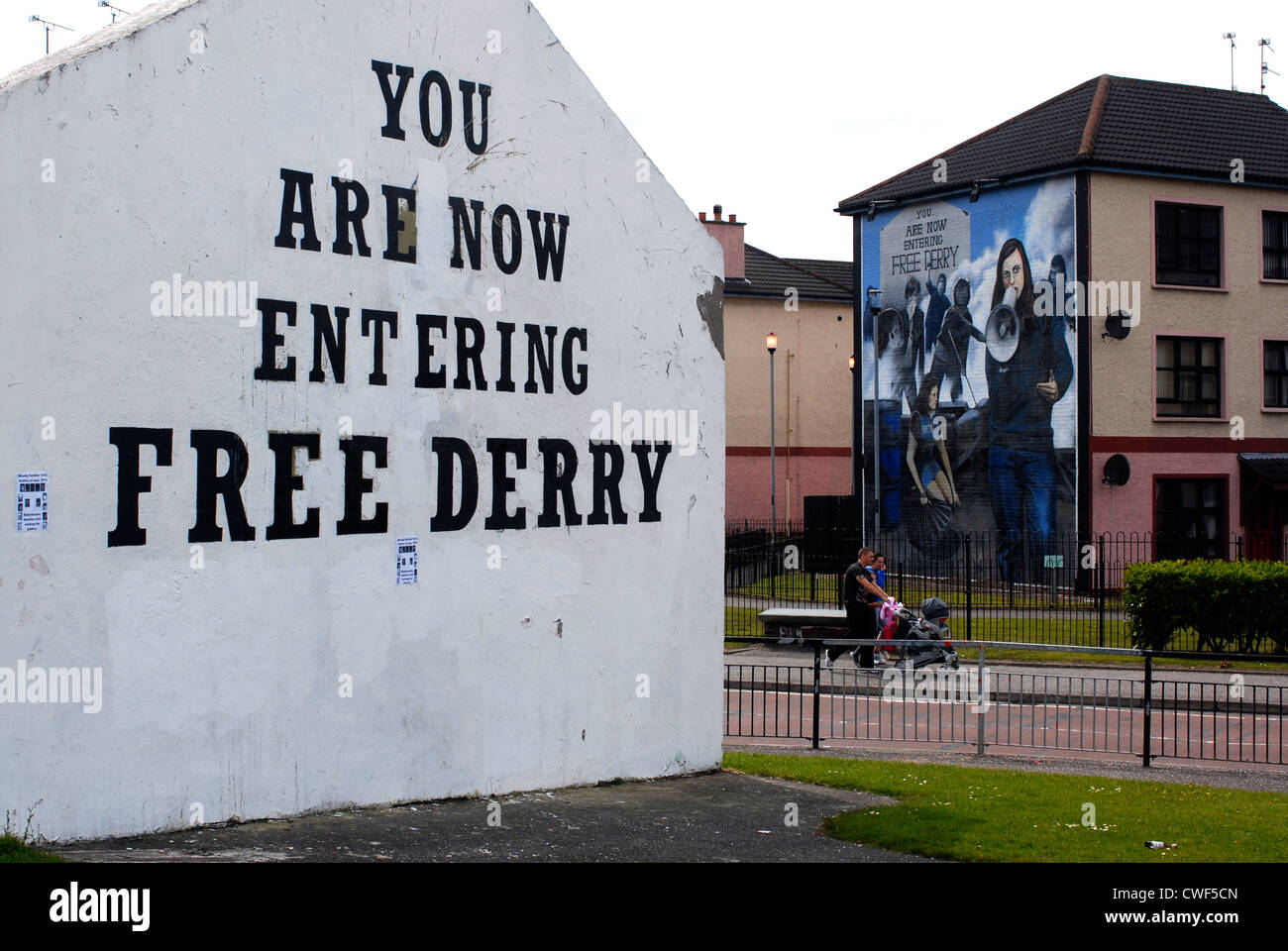 "Free Derry Corner" monument and mural in the Bogside, Derry