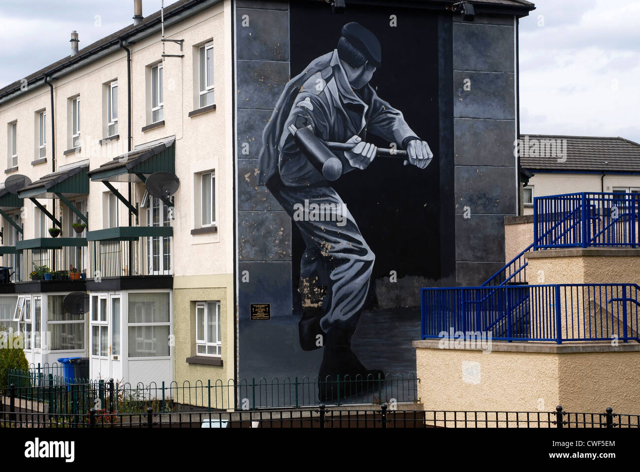 Political Mural in The Bogside, Derry, Londonderry, County Derry, Ulster, North Ireland, UK, Europe. Stock Photo