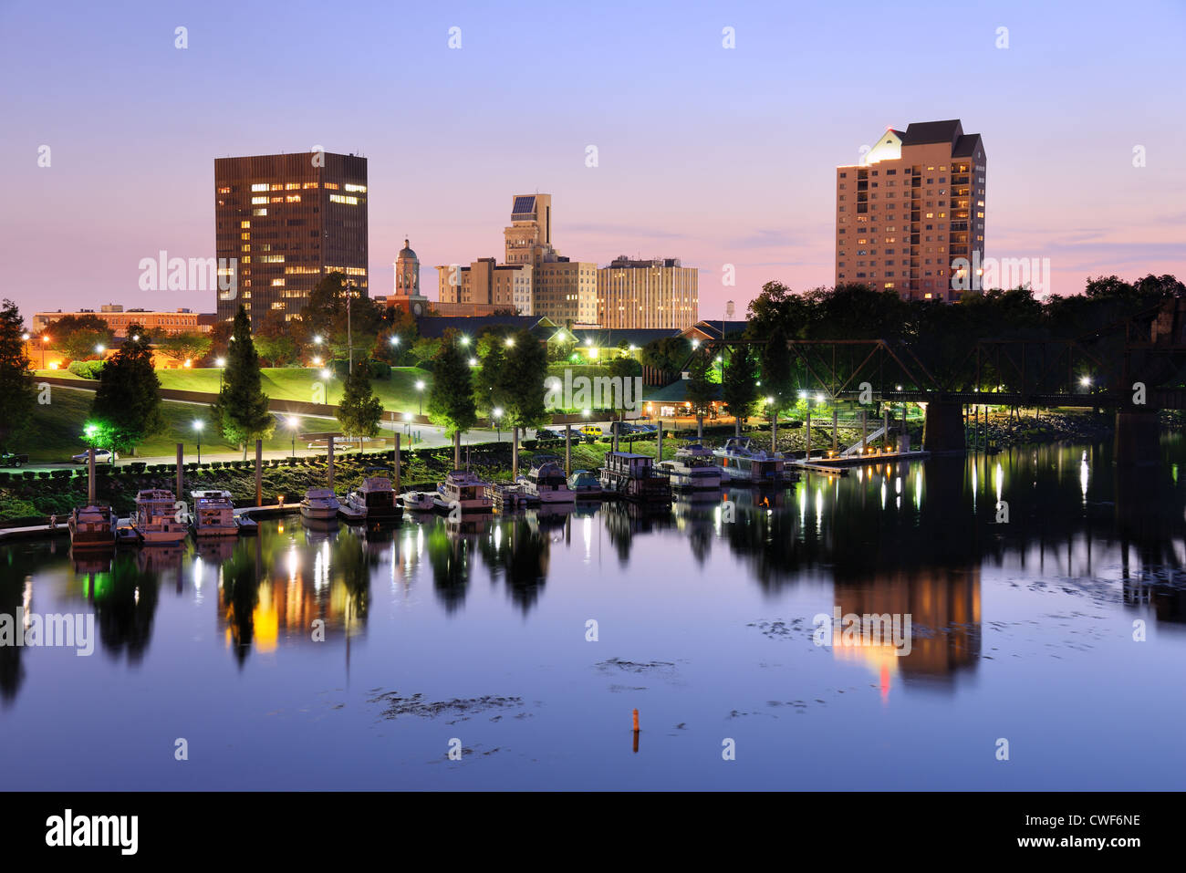 Augusta, USA downtown skyline Stock Photo Alamy