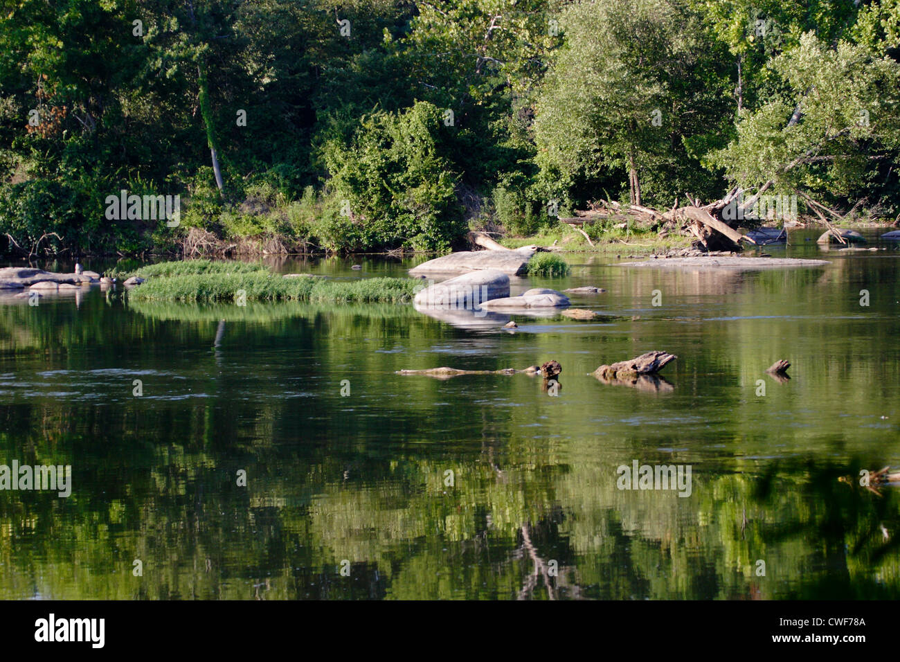 James river in Richmond, Virginia, USA Stock Photo