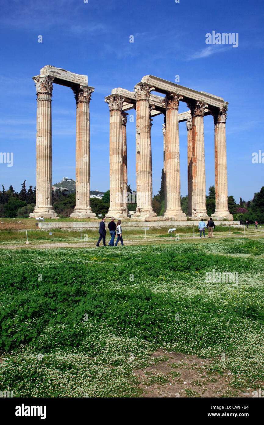Greece, Athens,Zeus temple Stock Photo