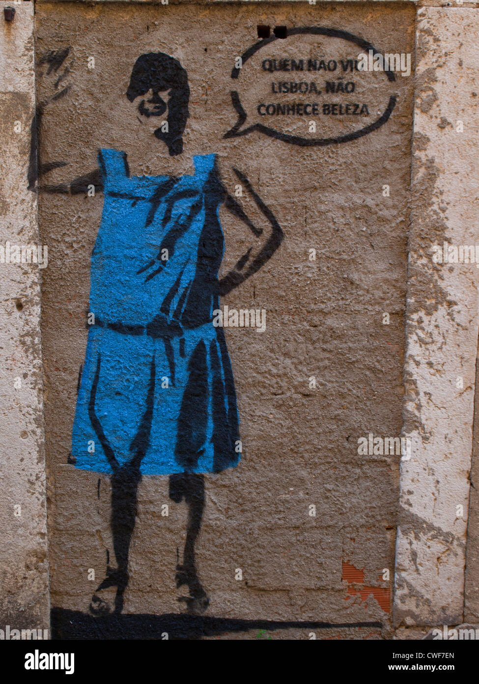 Graffiti in Lisbon street Stock Photo