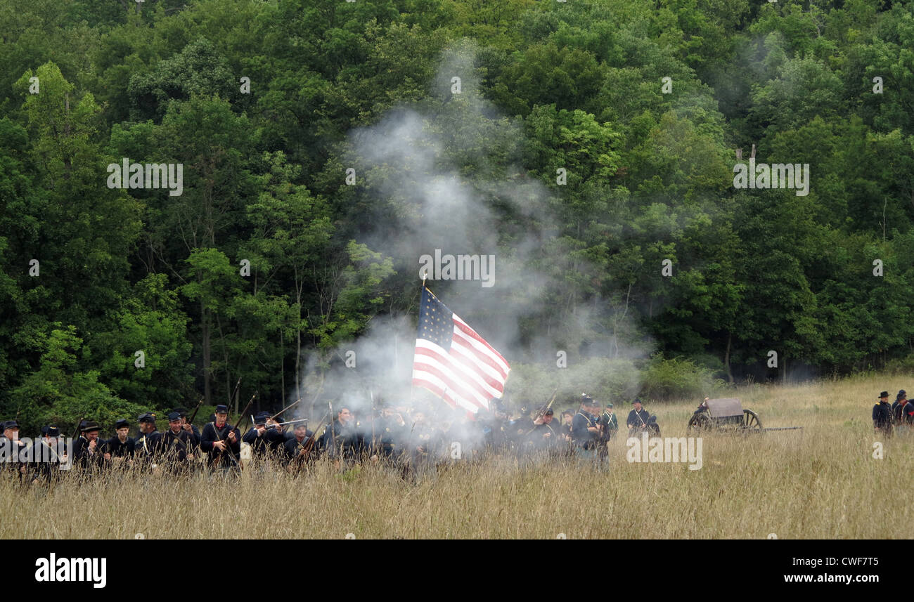 American Civil war re-enactment Stock Photo