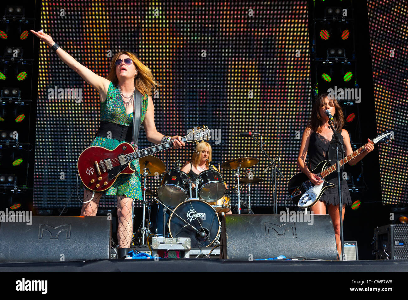 The group The Bangles performing on stage at the Rewind Festival Henley on Thames 2012. PER0248 Stock Photo