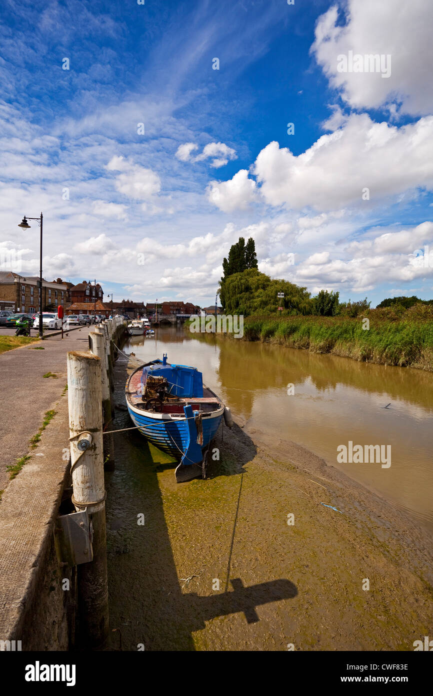 A view of the river Stour in Sandwich Kent UK Stock Photo