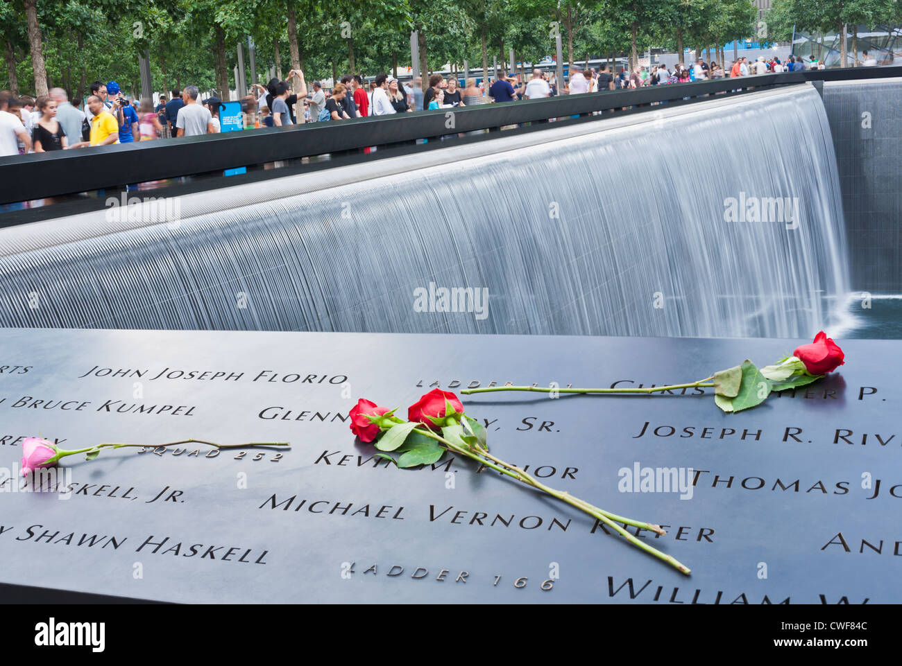 The National September 11 Memorial, New York City, designed by Arad and Walker, opened on 10th anniversary of attacks Stock Photo
