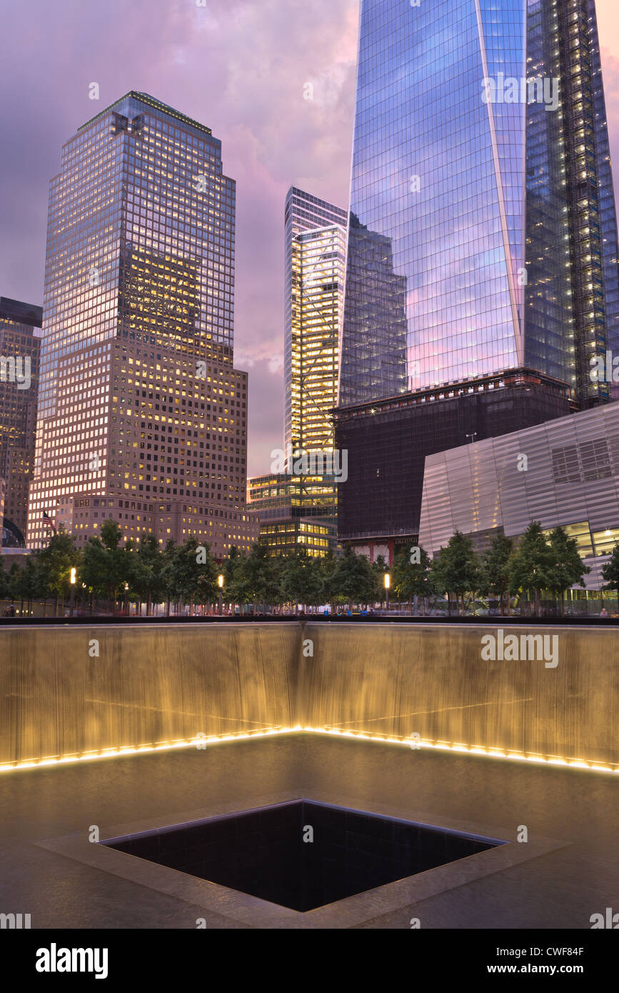 The National September 11 Memorial, New York City, designed by Arad and Walker, opened on 10th anniversary of attacks Stock Photo