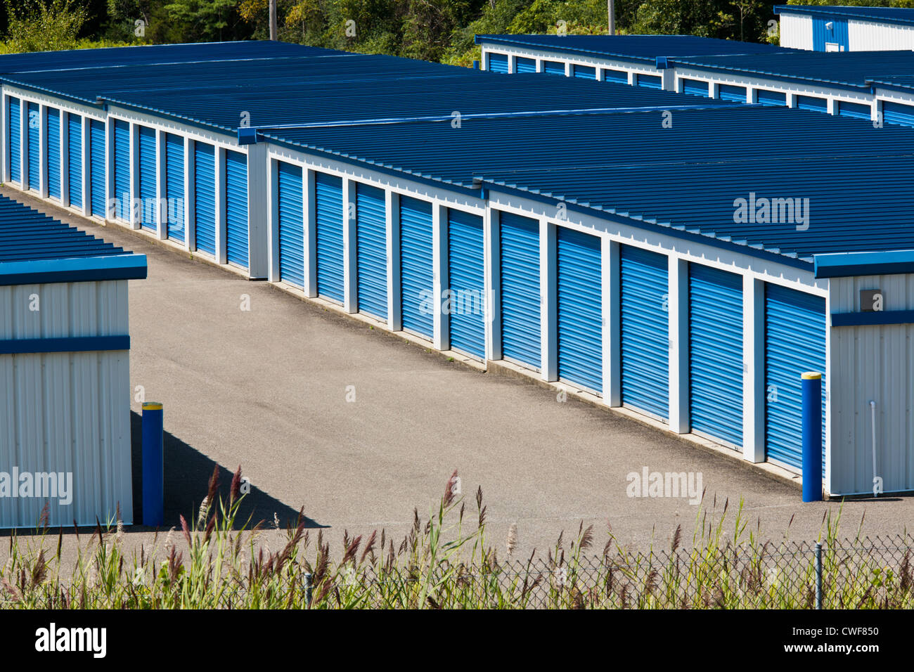 Storage lockers, Hudson Valley, New York State Stock Photo