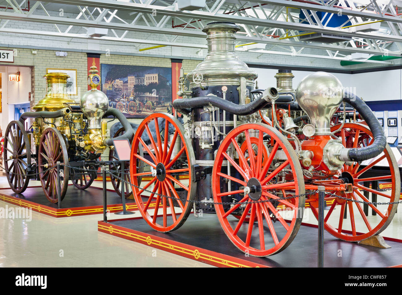 Steamers at the Museum of Firefighting, Hudson, New York Stock Photo