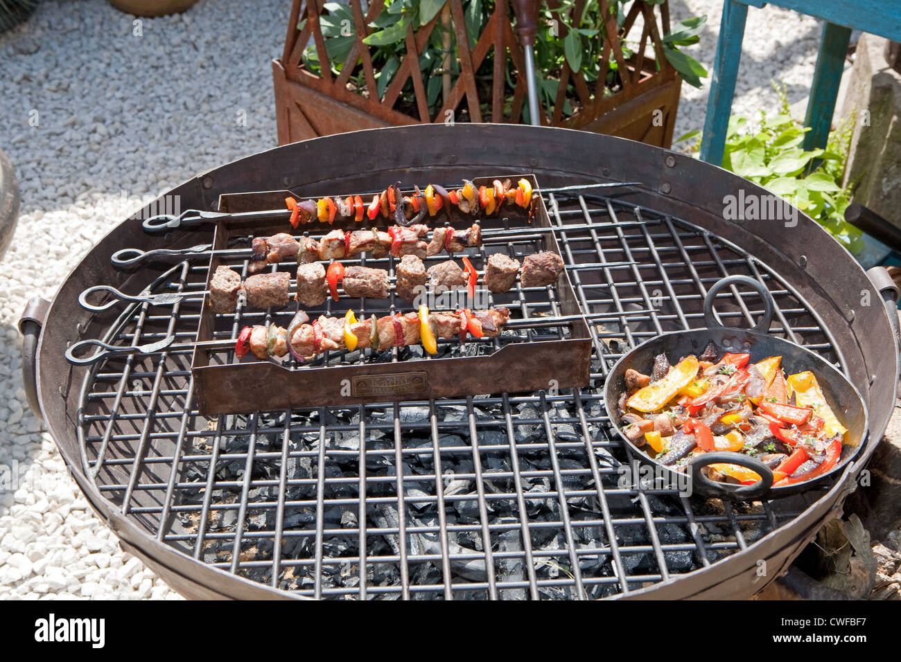 Barbecue at the RHS Chelsea flower show 2011 Stock Photo