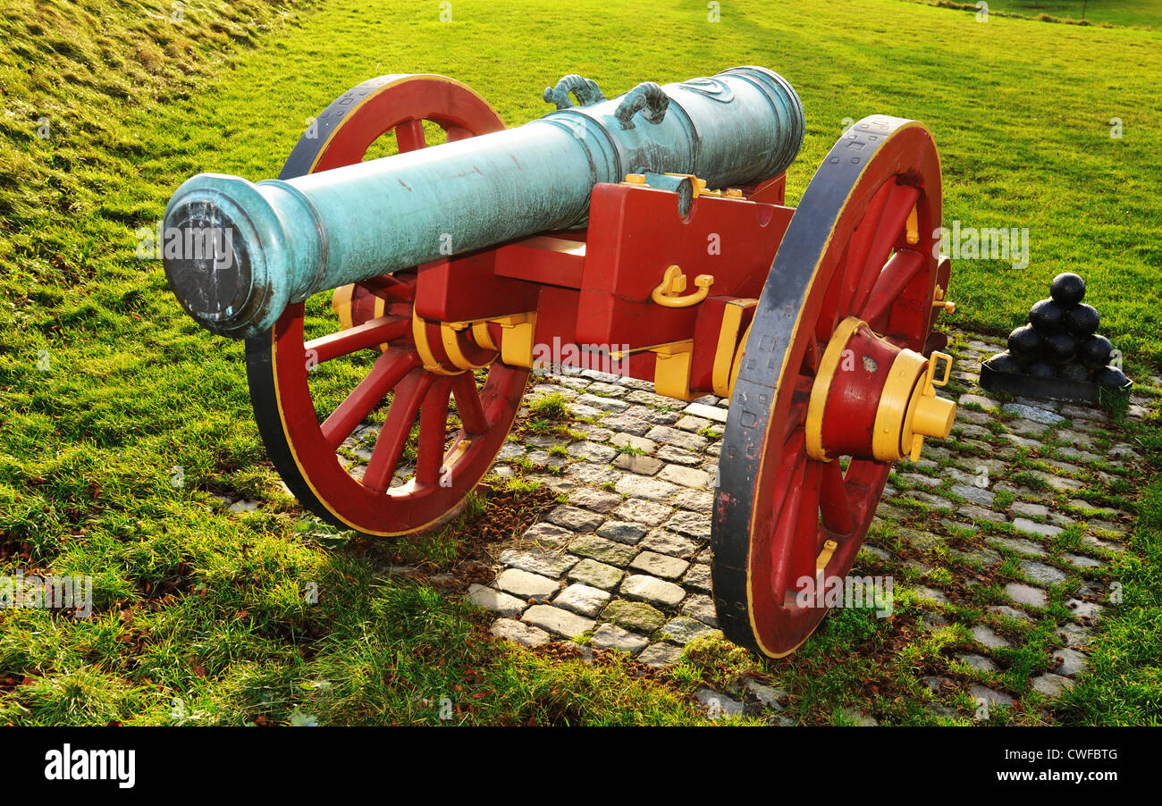 Detail of medieval cannon in Kastellet, Copenhagen (Denmark) Stock Photo