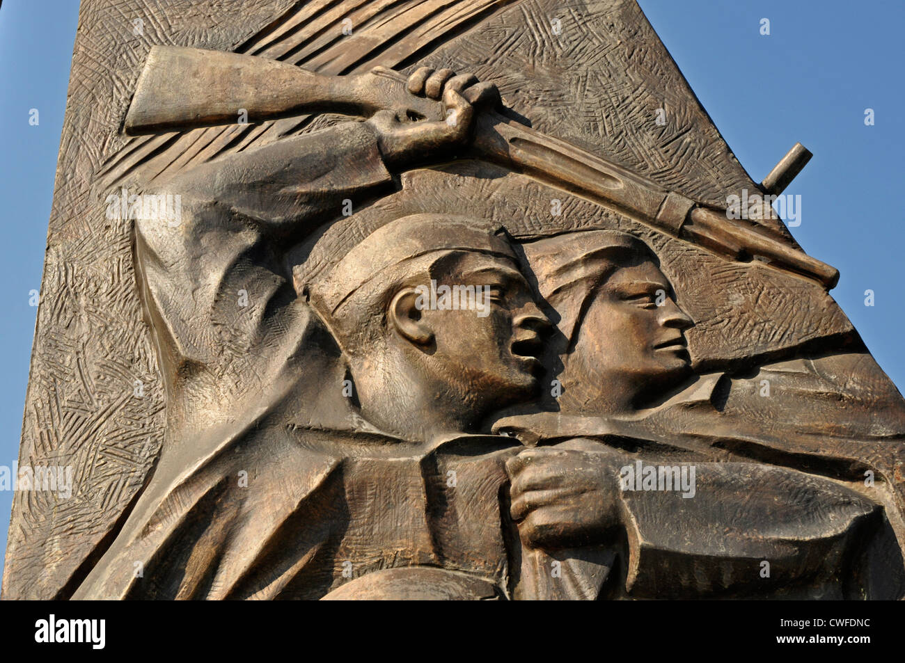 EUROPE, Macedonia, Bitola, statue representing the  National Liberation War of Macedonia, 1941-44, detail Stock Photo