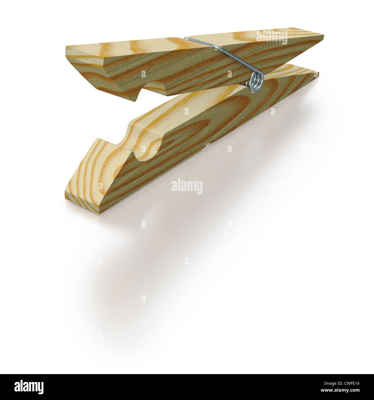 Clothespin as an invention on white background Stock Photo Alamy