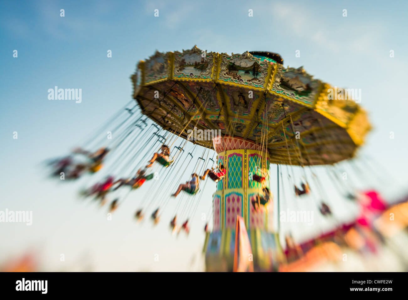 This is an image fairground attractions and rides at the Canadian national exhibition. Stock Photo