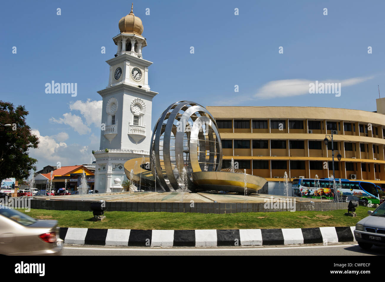 Queen Victoria Clock Tower, George Town, Penang, Malaysia. Stock Photo