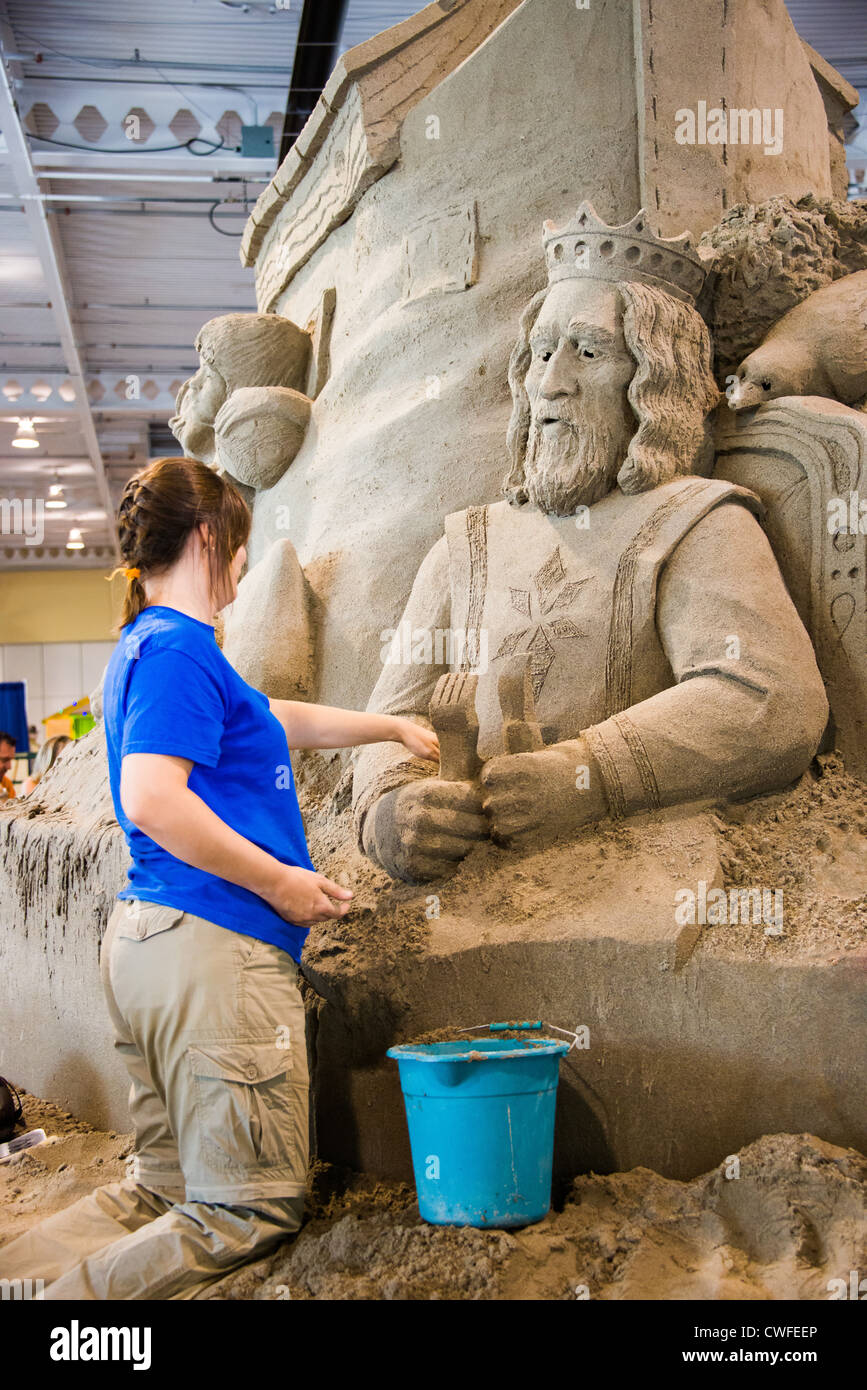 This is an image of a sand sculpture at The CNE Toronto, Canada. Stock Photo