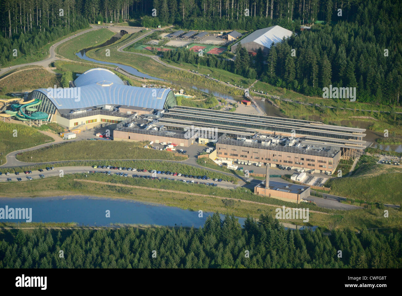 Aerial view of Trois Forets holiday park by Center Parcs ...