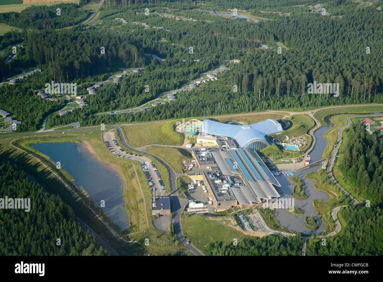 Aerial view of Trois Forets holiday park by Center Parcs ...