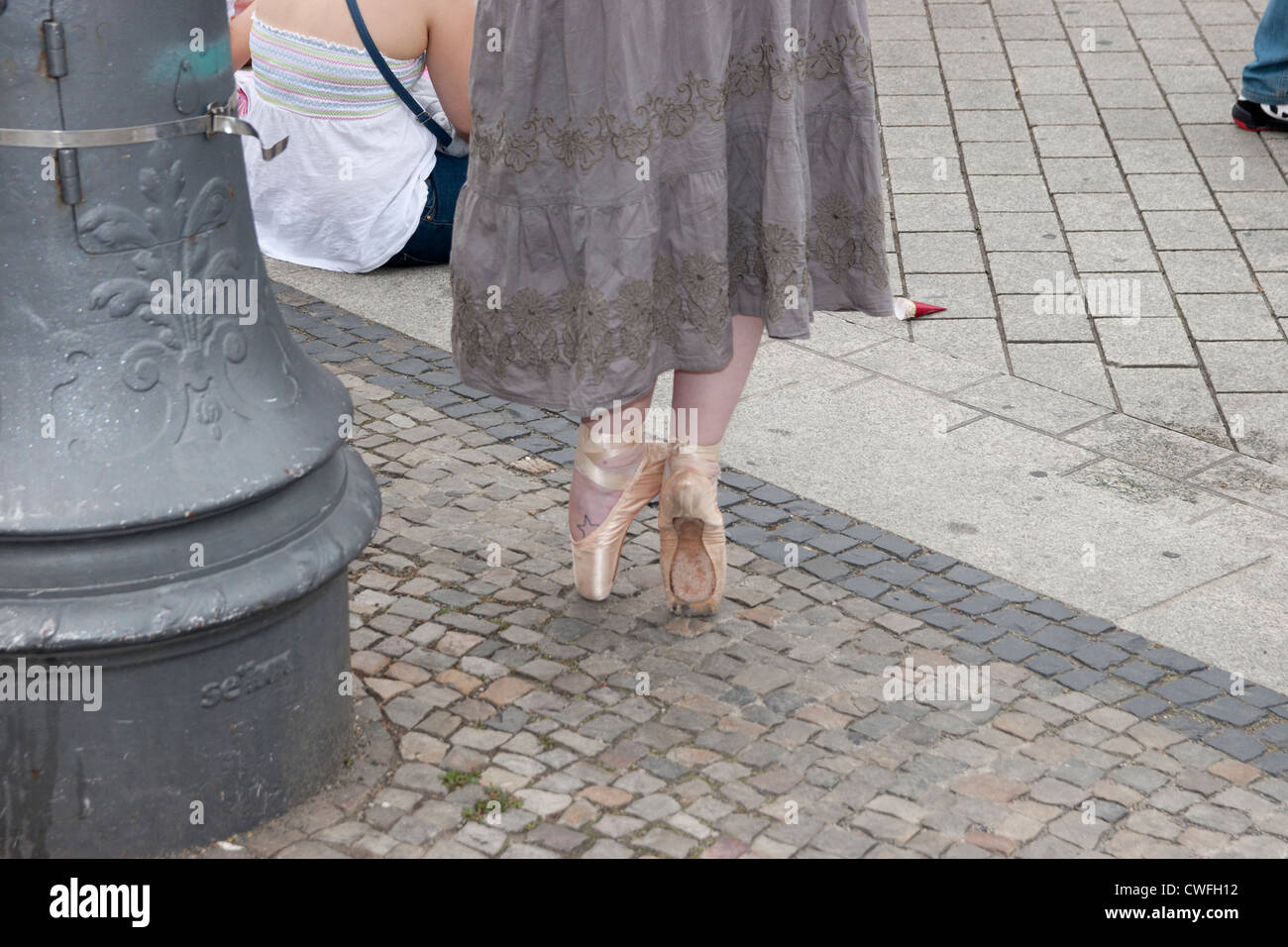 Ballerina Ballet Shoes Street Berlin Germany Stock Photo Alamy