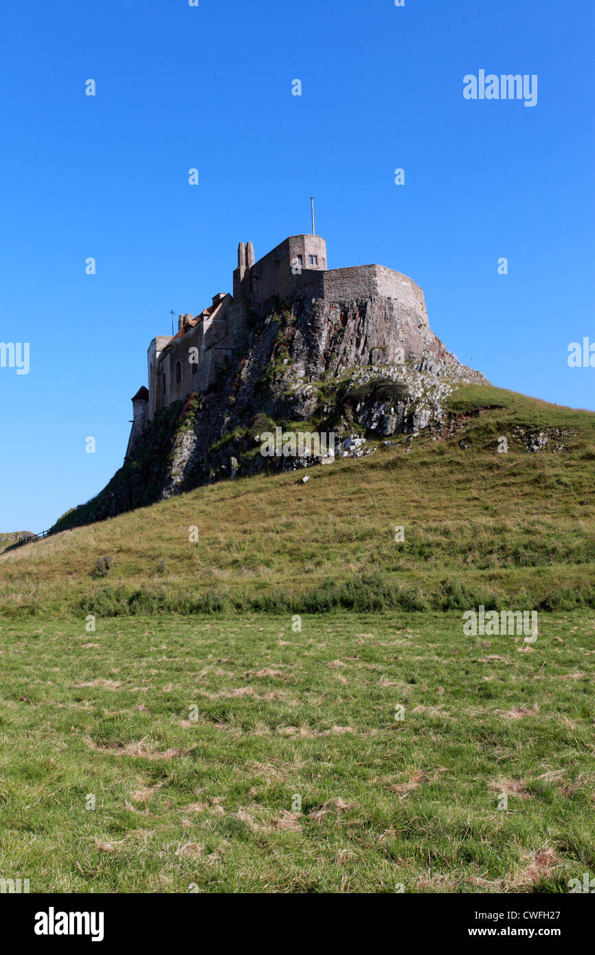 View of Lindisfarne Castle, Northumberland, UK Stock Photo