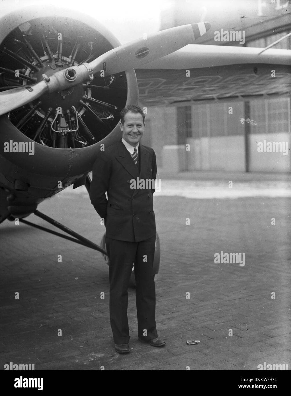 James Mattern, noted aviator, 1934 Stock Photo
