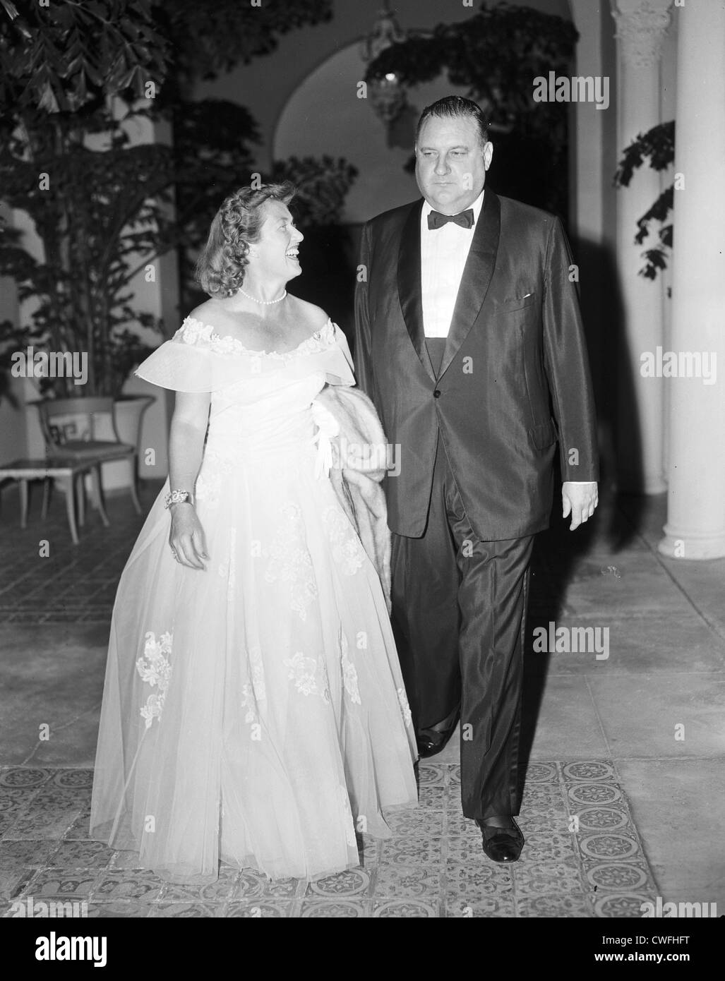 John Jacob Astor VI and Mrs Beatrice Adams at the Everglades Club in Palm Beach, Florida, 1940s Stock Photo