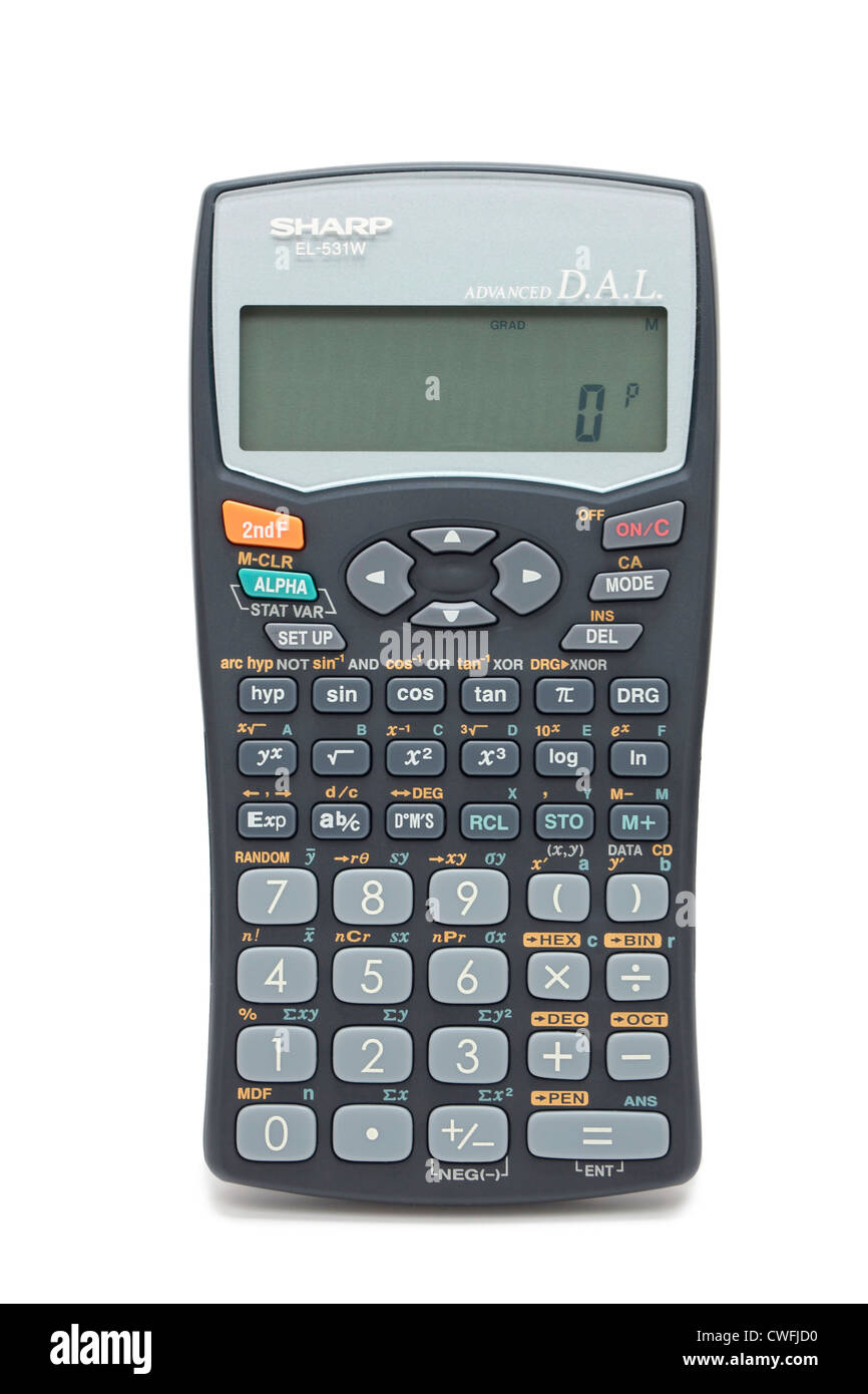 Sharp calculator hi-res stock photography and images - Alamy