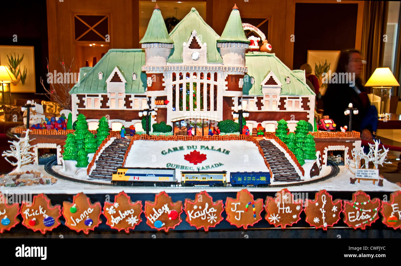 This masterpiece gingerbread of Gare du Palais Quebec, was on display